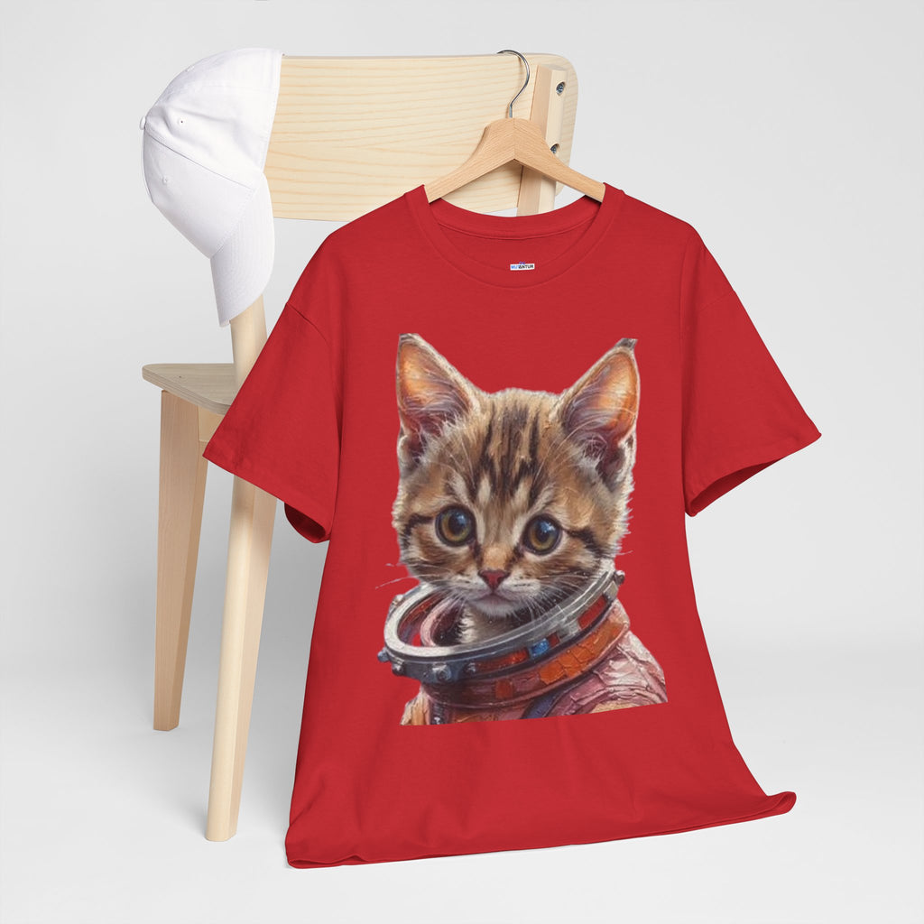 Astronaut Kitty Unisex Heavy Cotton Tee