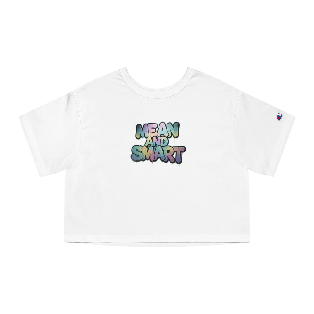 Mean and Smart graphic cropped T-Shirt - Mutantur Labs LLC
