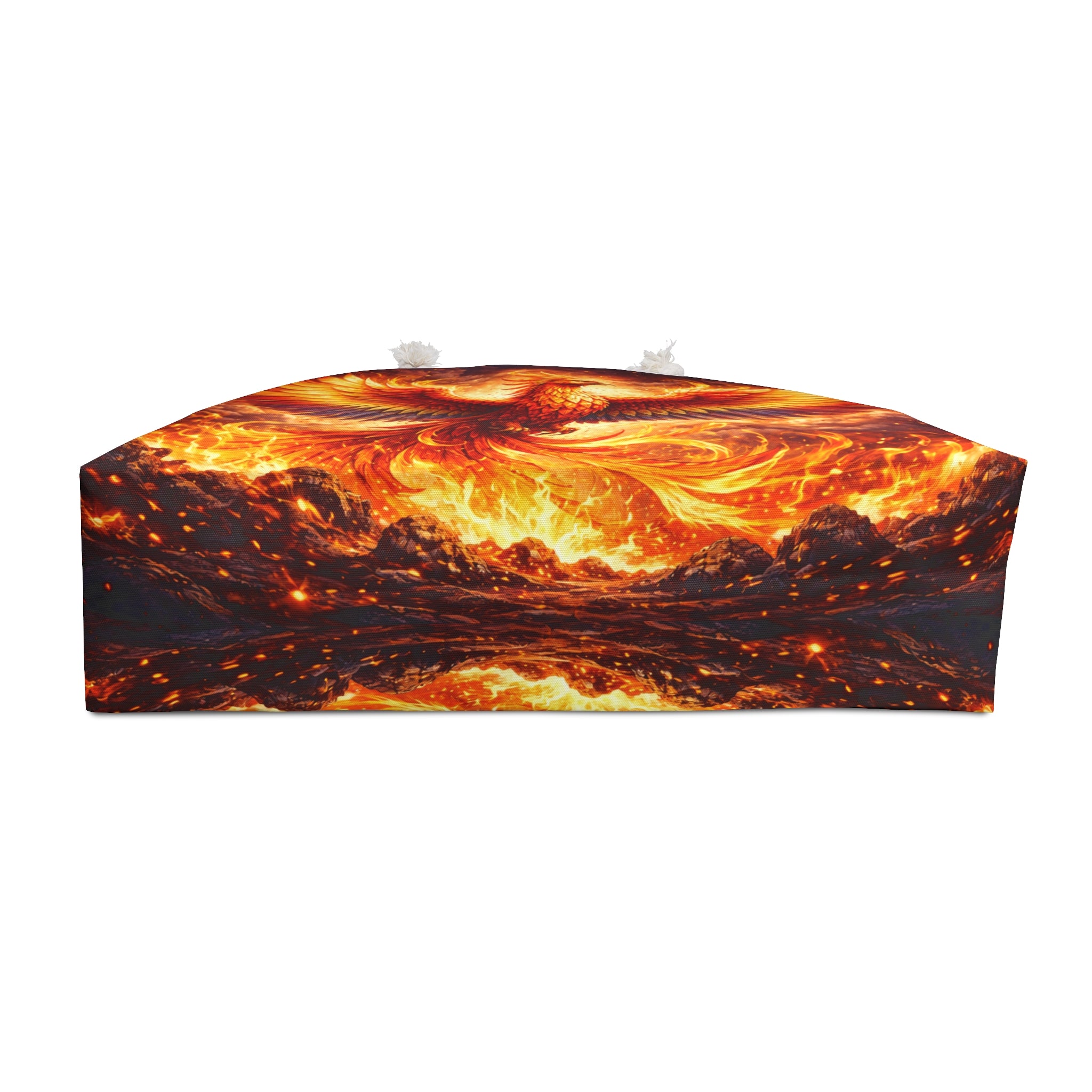 Phoenix Flame Weekender Bag - Fiery Bird Travel Tote - Mutantur Labs LLC
