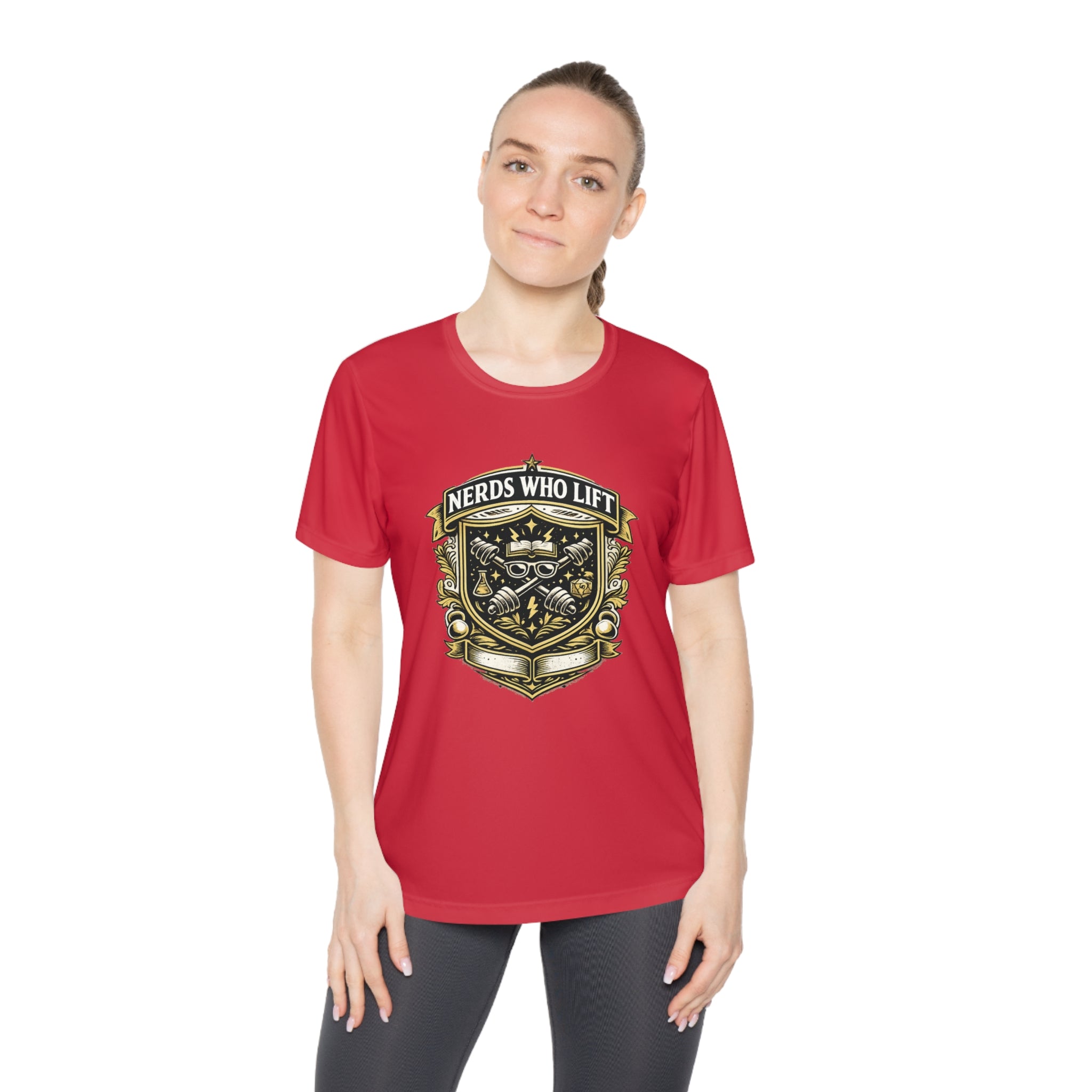 Nerds Who Lift Women’s Moisture Wicking Tee – Lightweight Fitness Nerd Performance Shirt - Mutantur Labs LLC