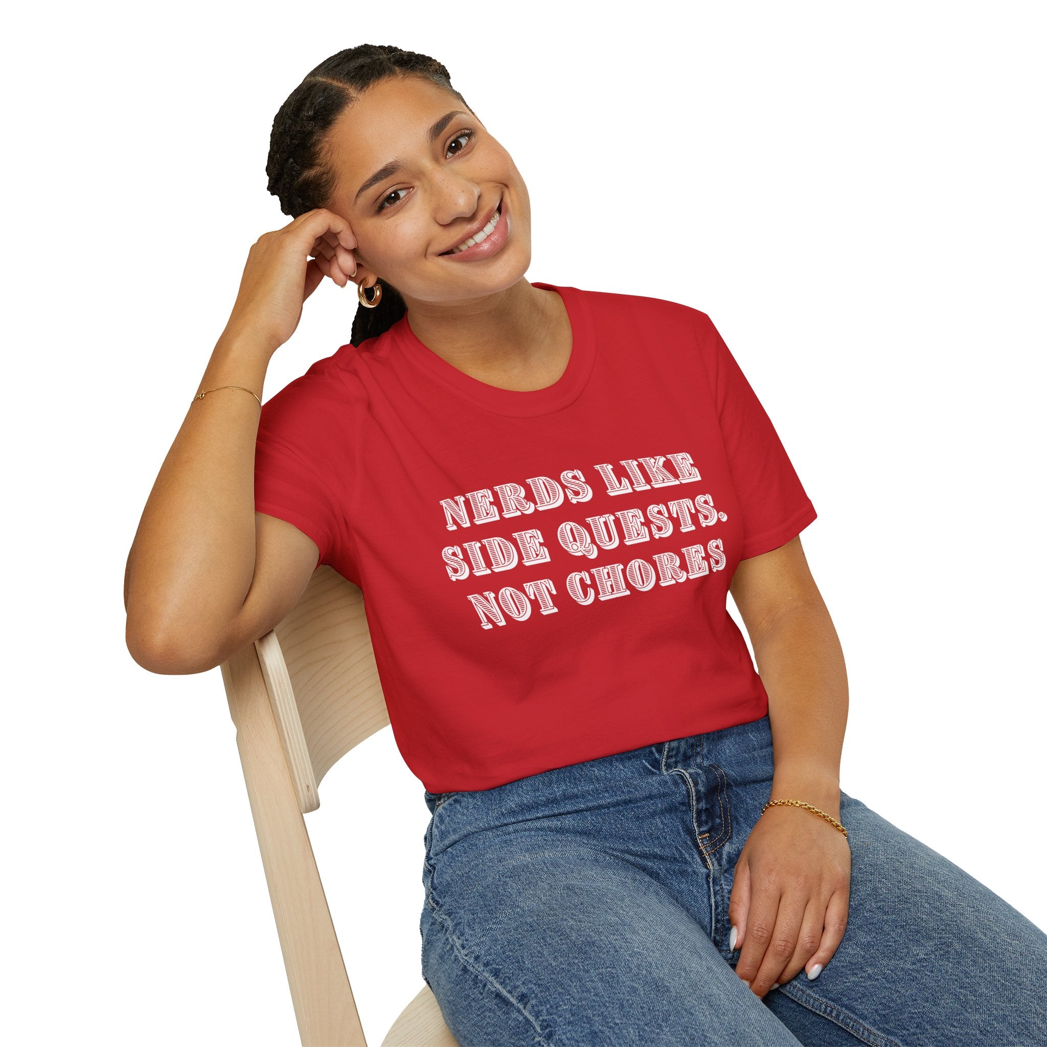 Nerds Like Side Quests, Not Chores T-Shirt — Funny Gamer Nerd Tee - Mutantur Labs LLC