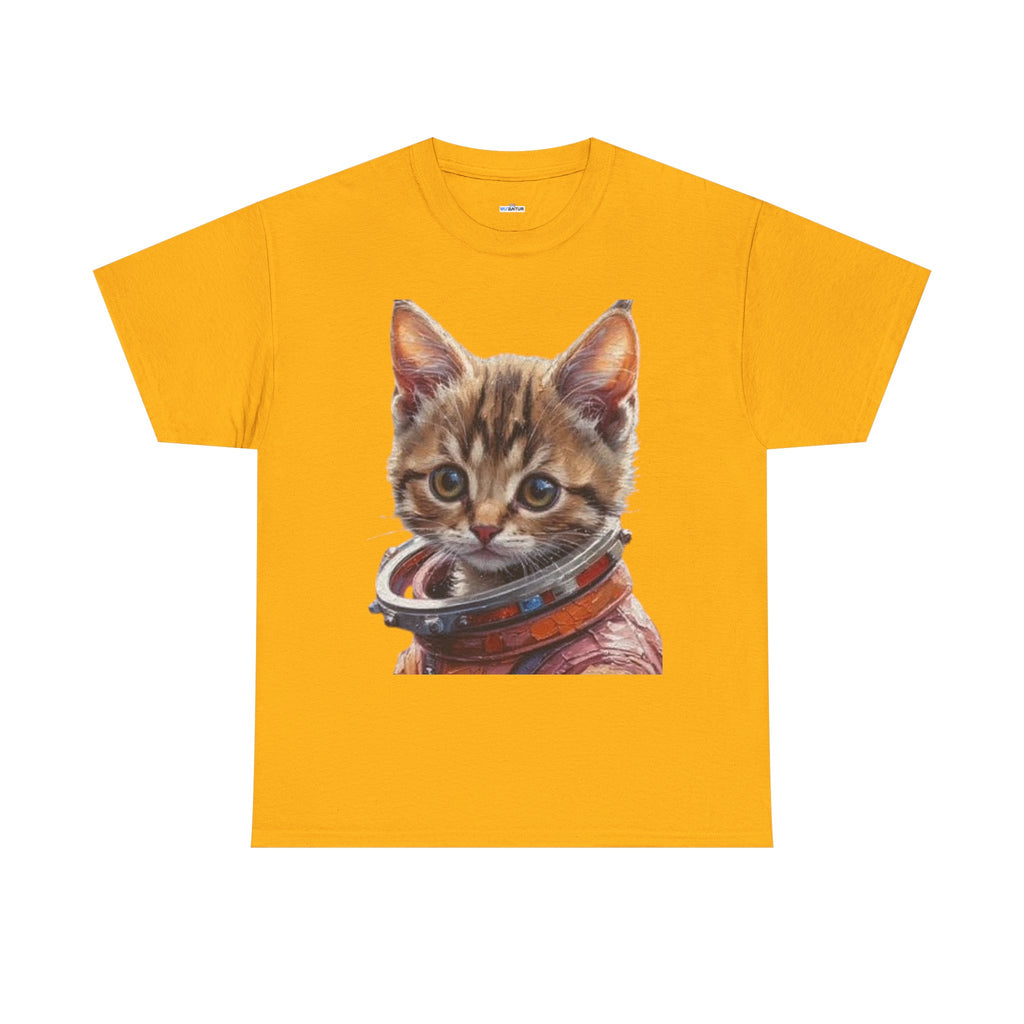 Astronaut Kitty Unisex Heavy Cotton Tee - Mutantur Labs LLC