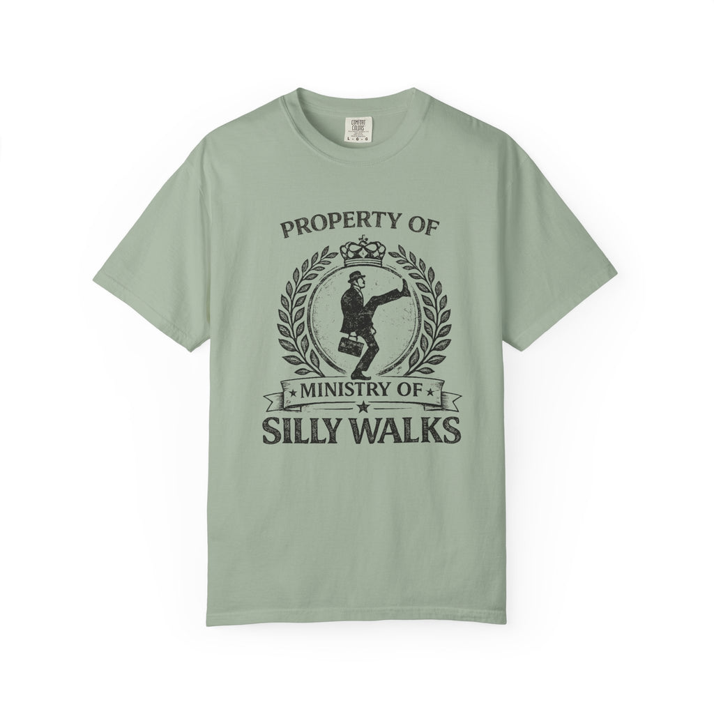 Ministry of Silly Walks T-Shirt Funny python Parody Comfort Colors Tee - Mutantur Labs LLC