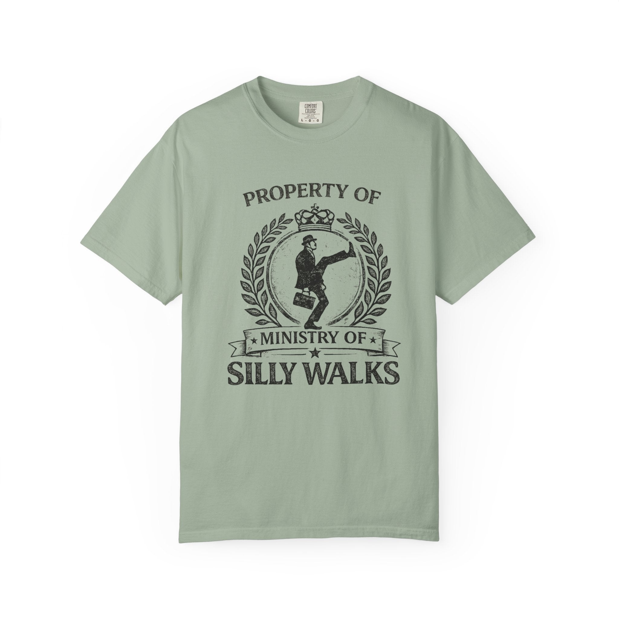 Ministry of Silly Walks T-Shirt Funny python Parody Comfort Colors Tee - Mutantur Labs LLC