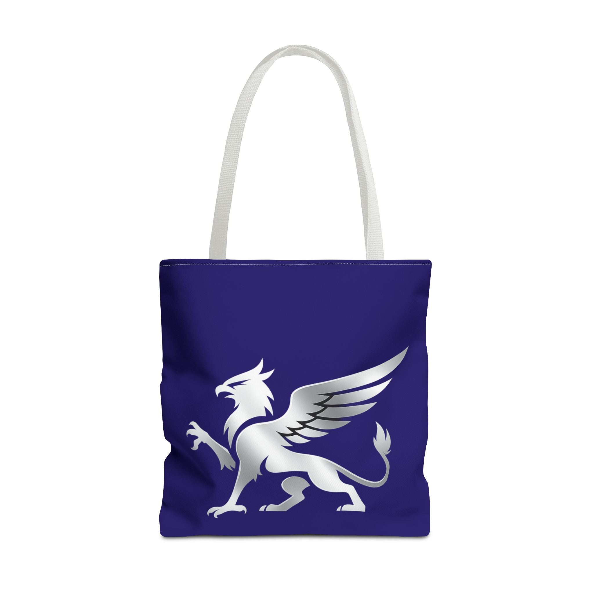 Griffin Tote Bag, blue Mythical Crest Bag, Fantasy Mythology Market Tote - Mutantur Labs LLC