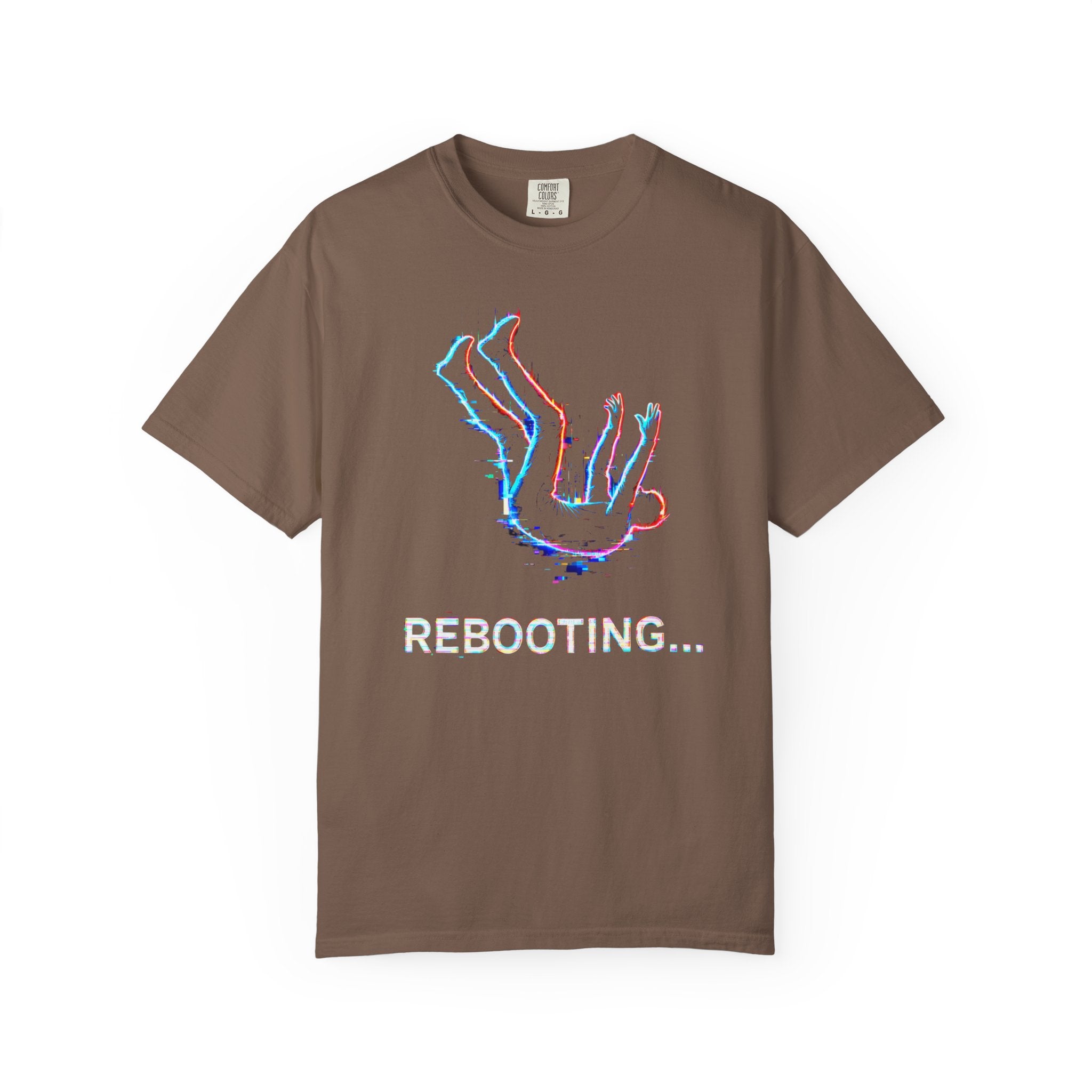 Rebooting T-Shirt | Funny Falling Figure Graphic Tee - Mutantur Labs LLC