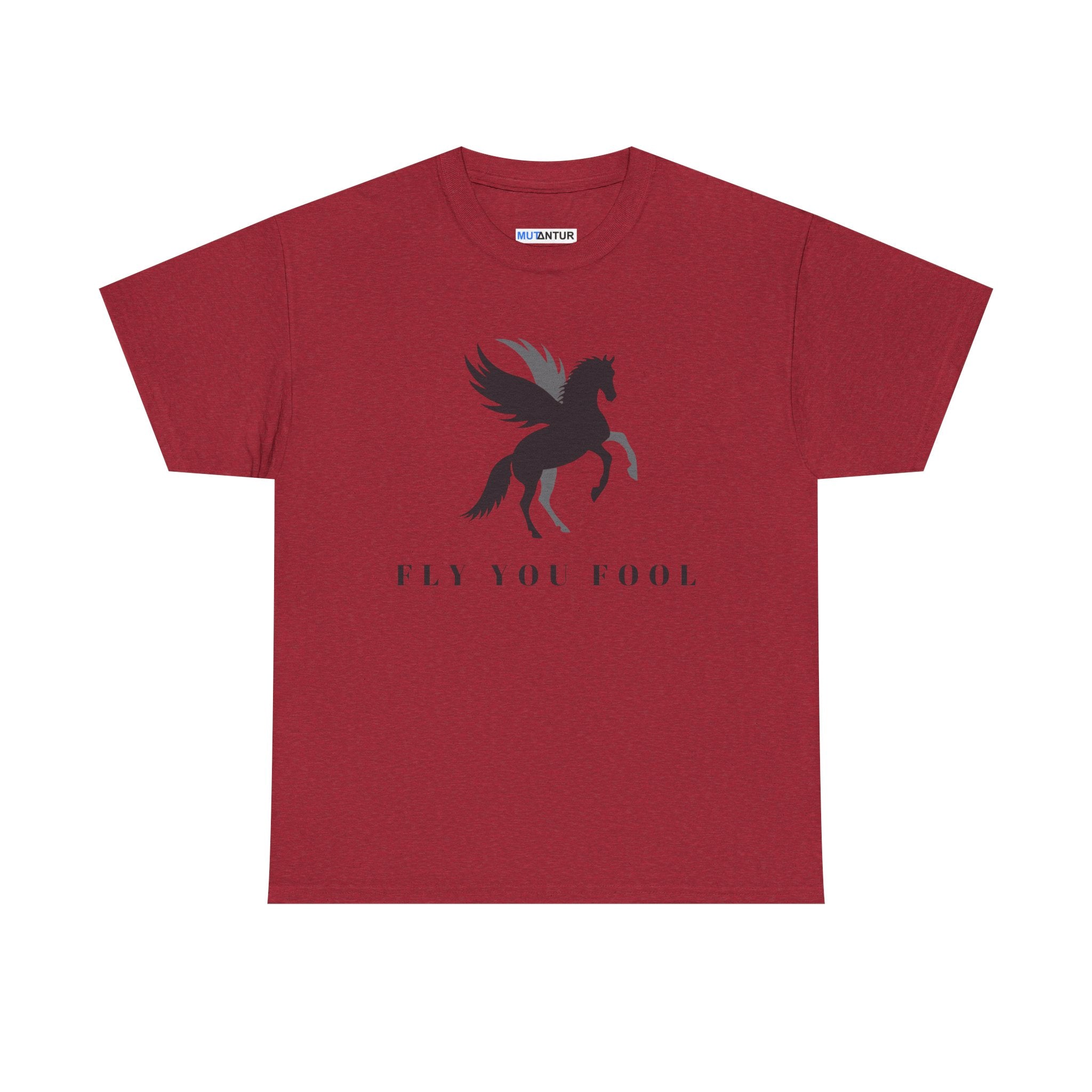 Pegasus silhouette Graphic T-Shirt: Fly You Fool Mythical Horse Tee - Mutantur Labs LLC