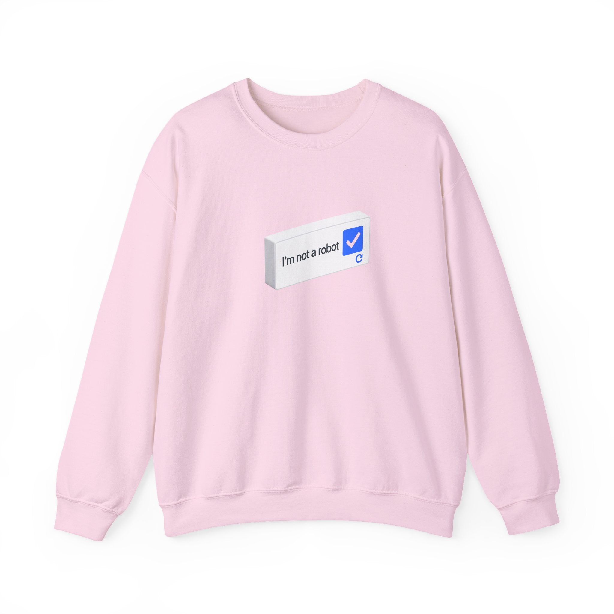 I'm Not a Robot checkbox graphic Sweatshirt | CAPTCHA humor - Mutantur Labs LLC