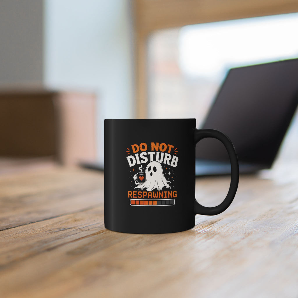 Do Not Disturb Respawning Mug — Halloween Gamer Black Coffee Cup 11oz