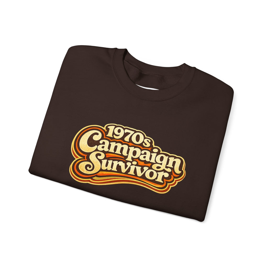 1970's Campaign Survivor Sweatshirt — Funny Tabletop RPG Crewneck for Gamers - Mutantur Labs LLC