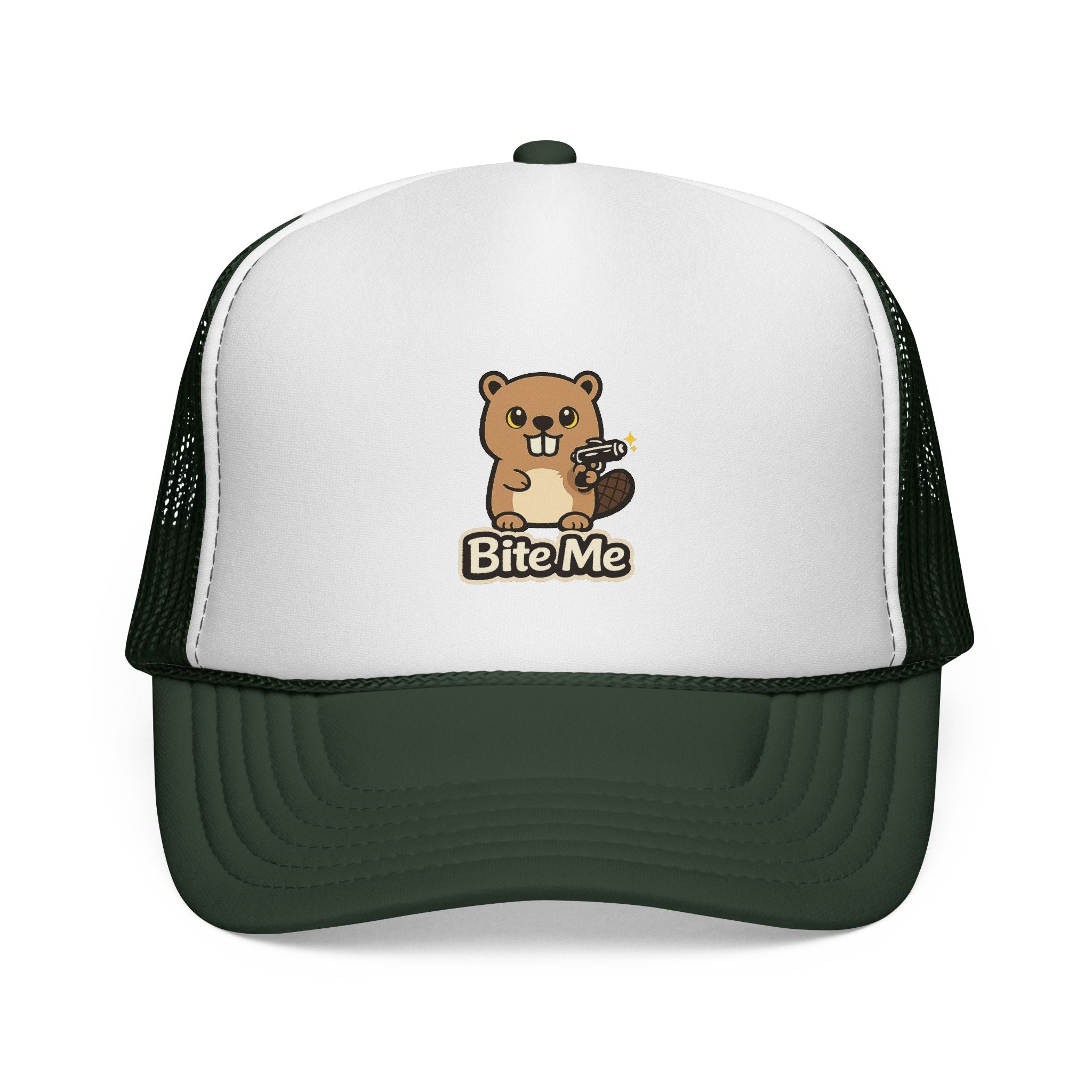 Bite Me Beaver Sci Fi Trucker Hat — Snapback Cap - Mutantur Labs LLC