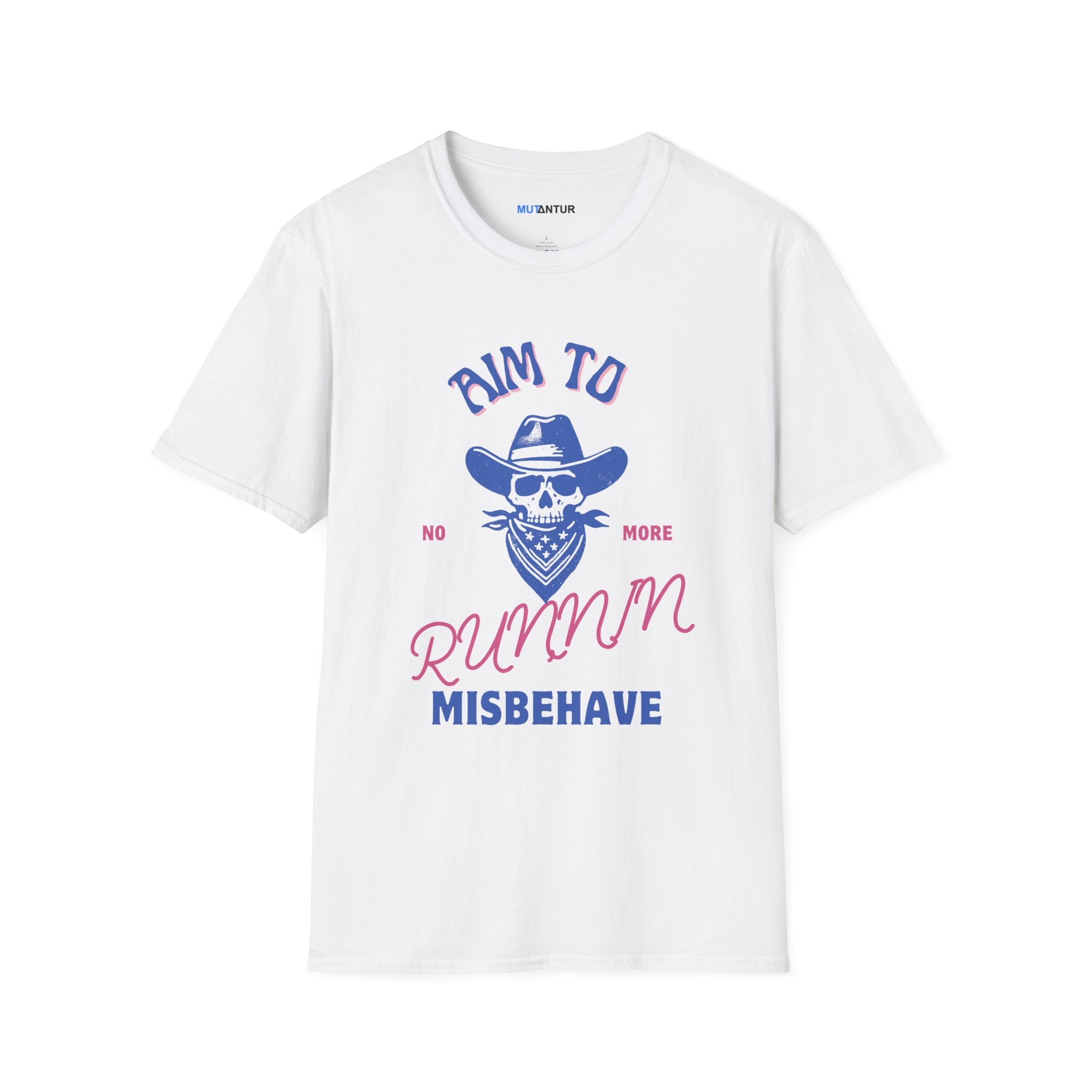 Aim to Misbehave No more Runnin' Skull Cowboy Graphic Tee - Mutantur Labs LLC