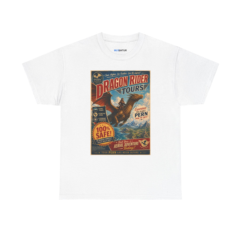 Dragon Rider Tours Vintage Poster T‑Shirt - Mutantur Labs LLC