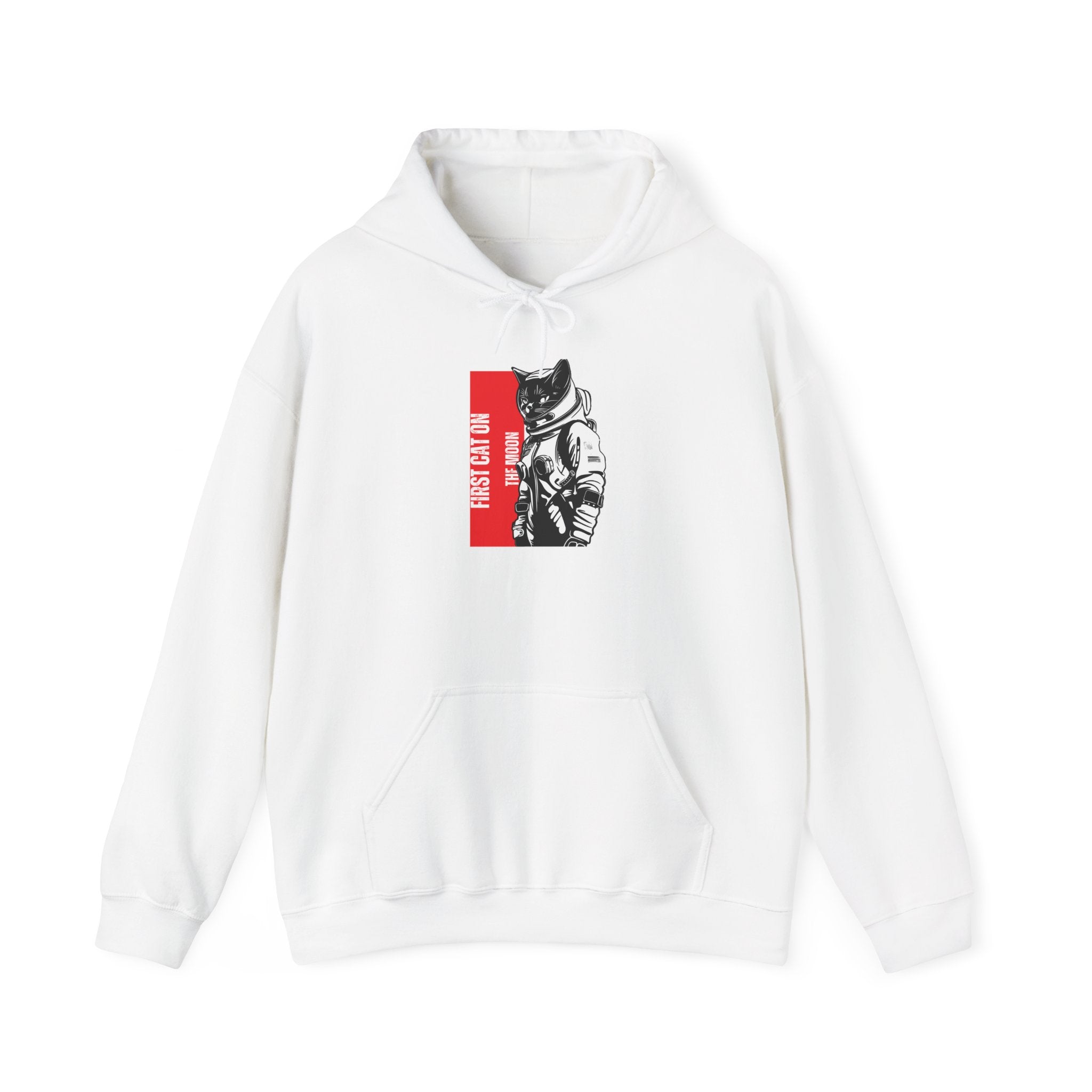 First Cat on the Moon Buzz Pawldrin Astronaut Graphic Unisex Hoodie, - Mutantur Labs LLC