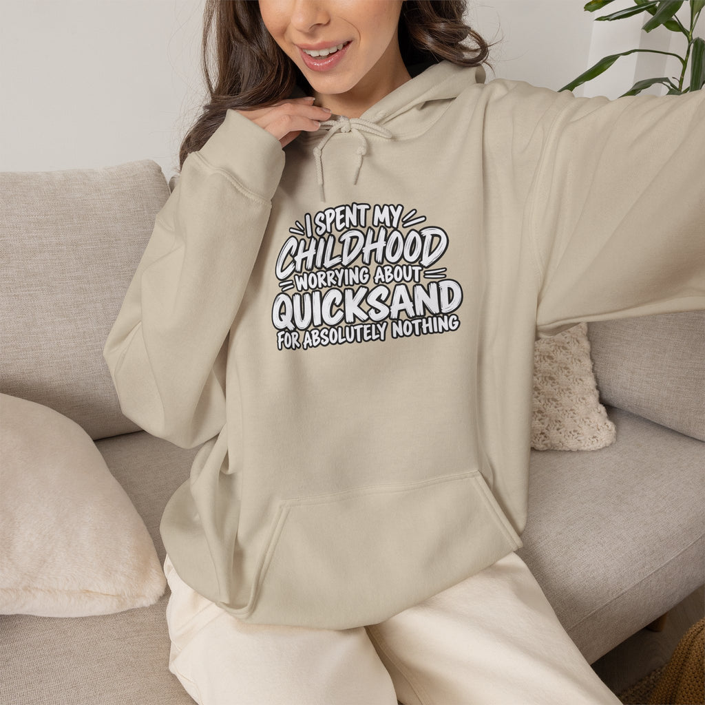 I Spent My Childhood Worrying About Quicksand Retro Graphic Hoodie