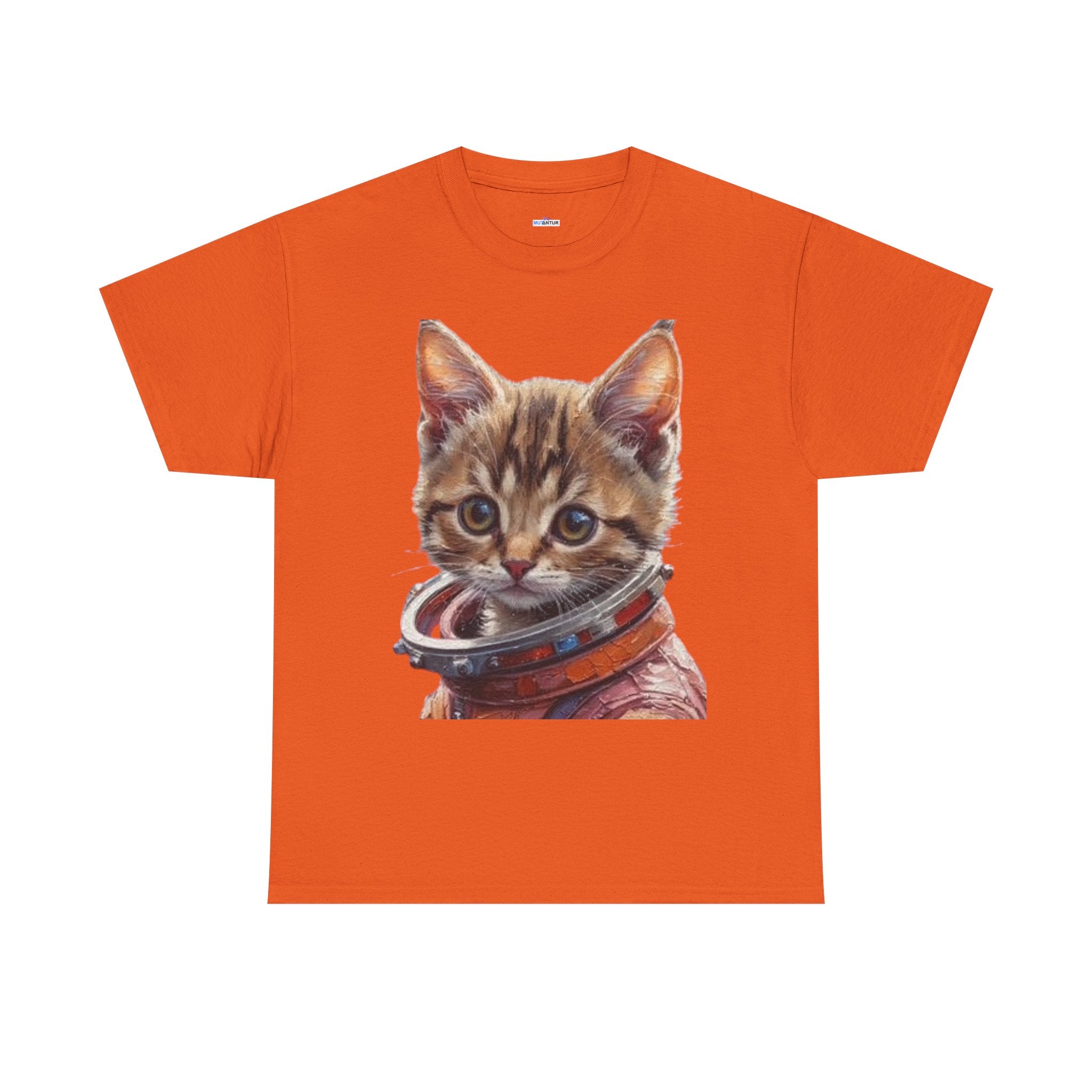 Astronaut Kitty Unisex Heavy Cotton Tee - Mutantur Labs LLC