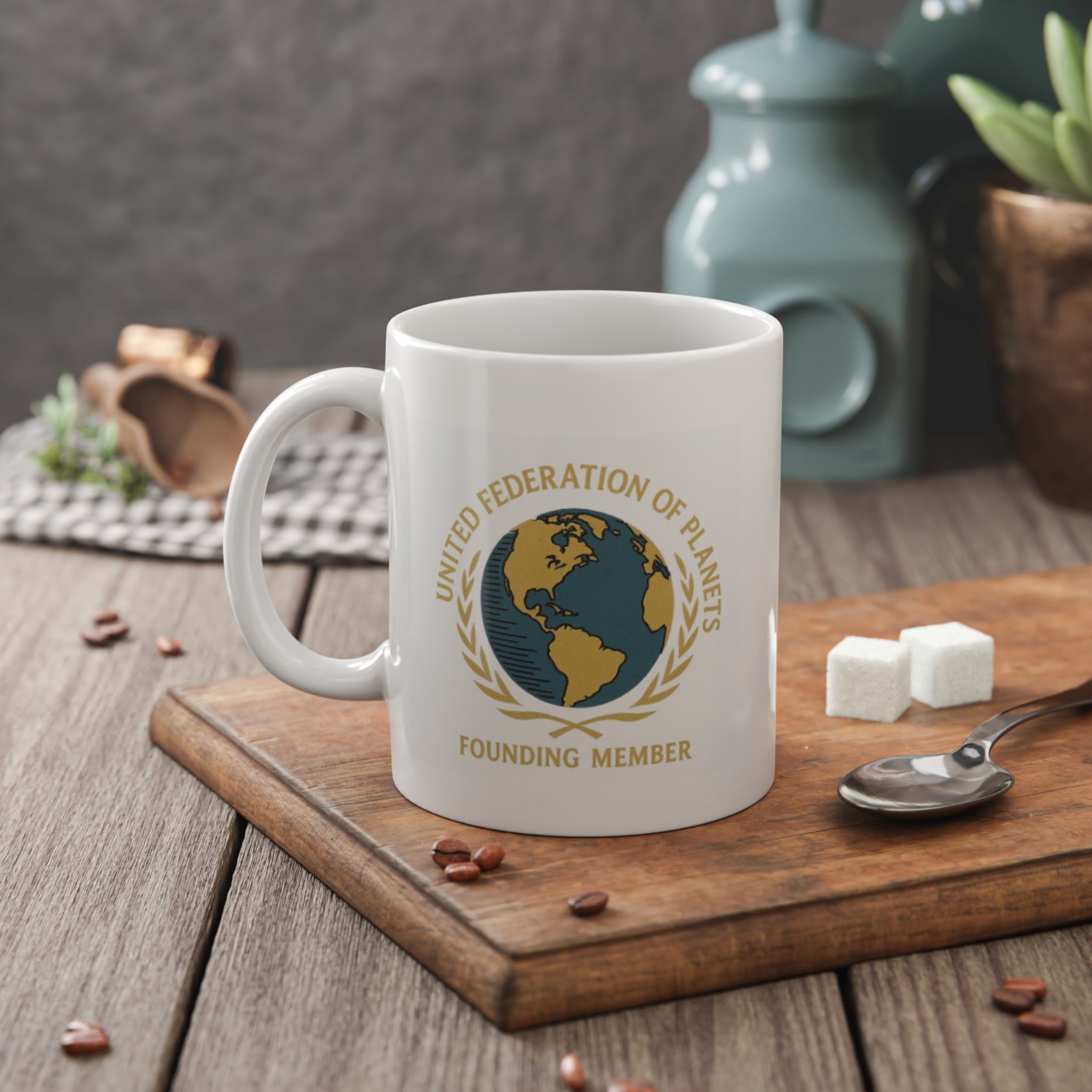 Interstellar Federation Mug — Sci-Fi Inspired Ceramic Coffee Cup - Mutantur Labs LLC