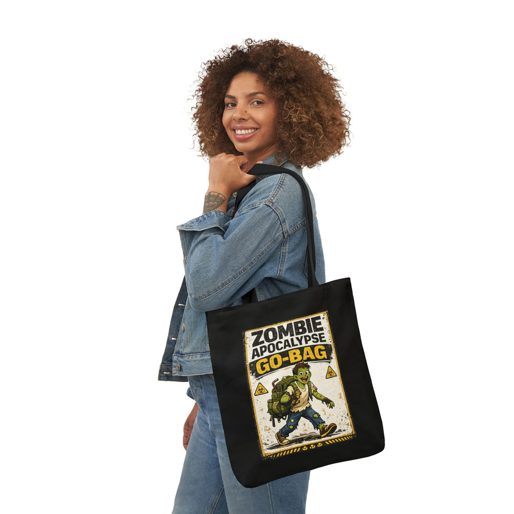 Zombie Apocalypse Go-Bag Tote Bag | Retro Survival Graphic - Mutantur Labs LLC