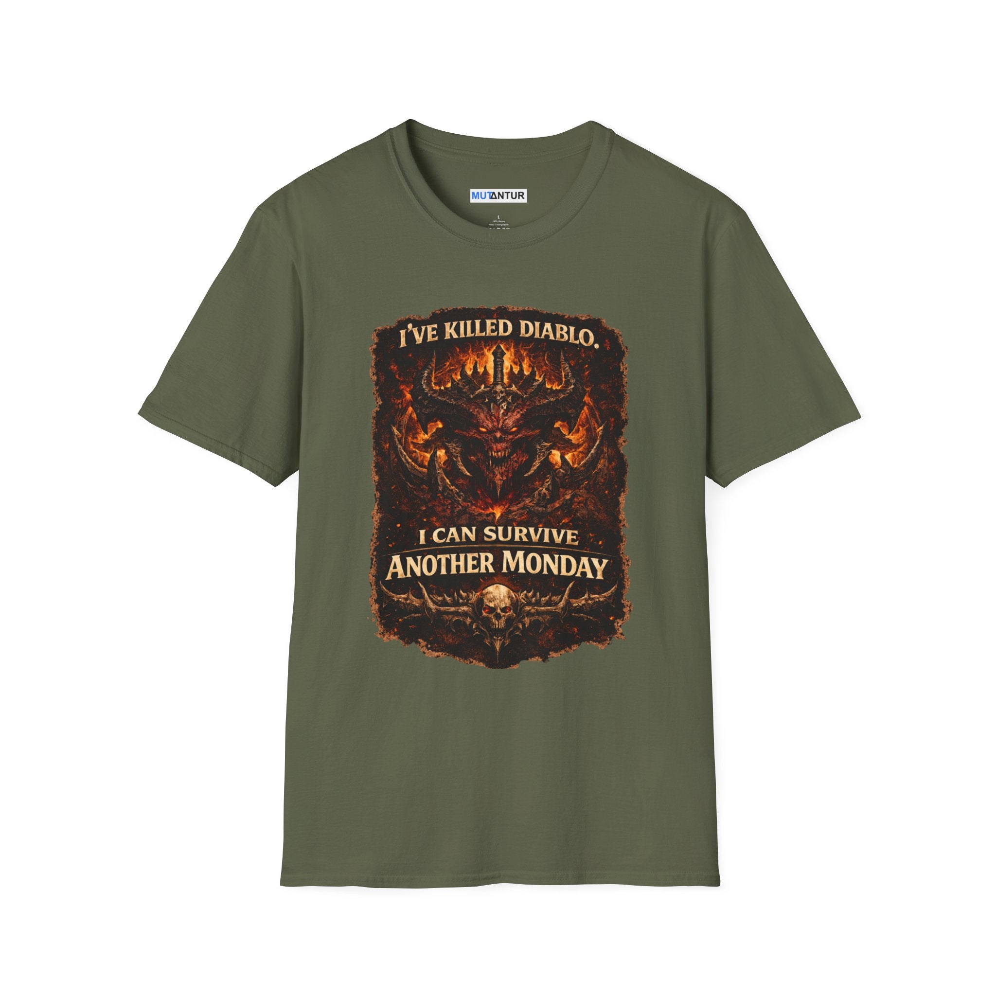 Diablo I Can Survive Another Monday gamer T-Shirt - Mutantur Labs LLC