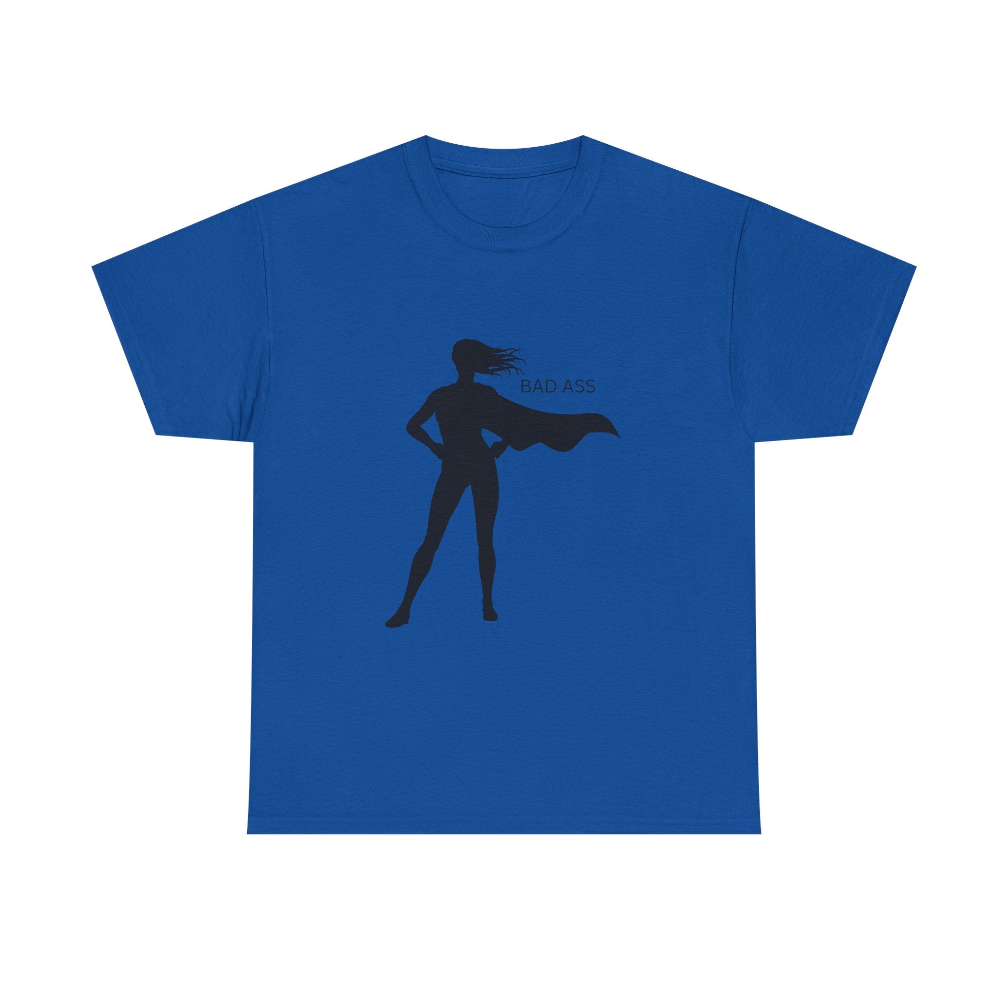 Bad Ass Superhero Silhouette Tee | Woman Cape Silhouette T-Shirt - Mutantur Labs LLC