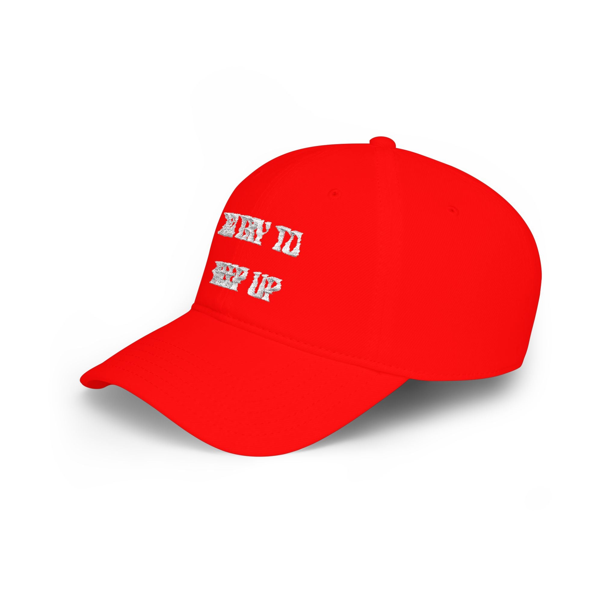 Do Try To Keep Up Baseball Cap — Red Casual Embroidered Statement Hat - Mutantur Labs LLC