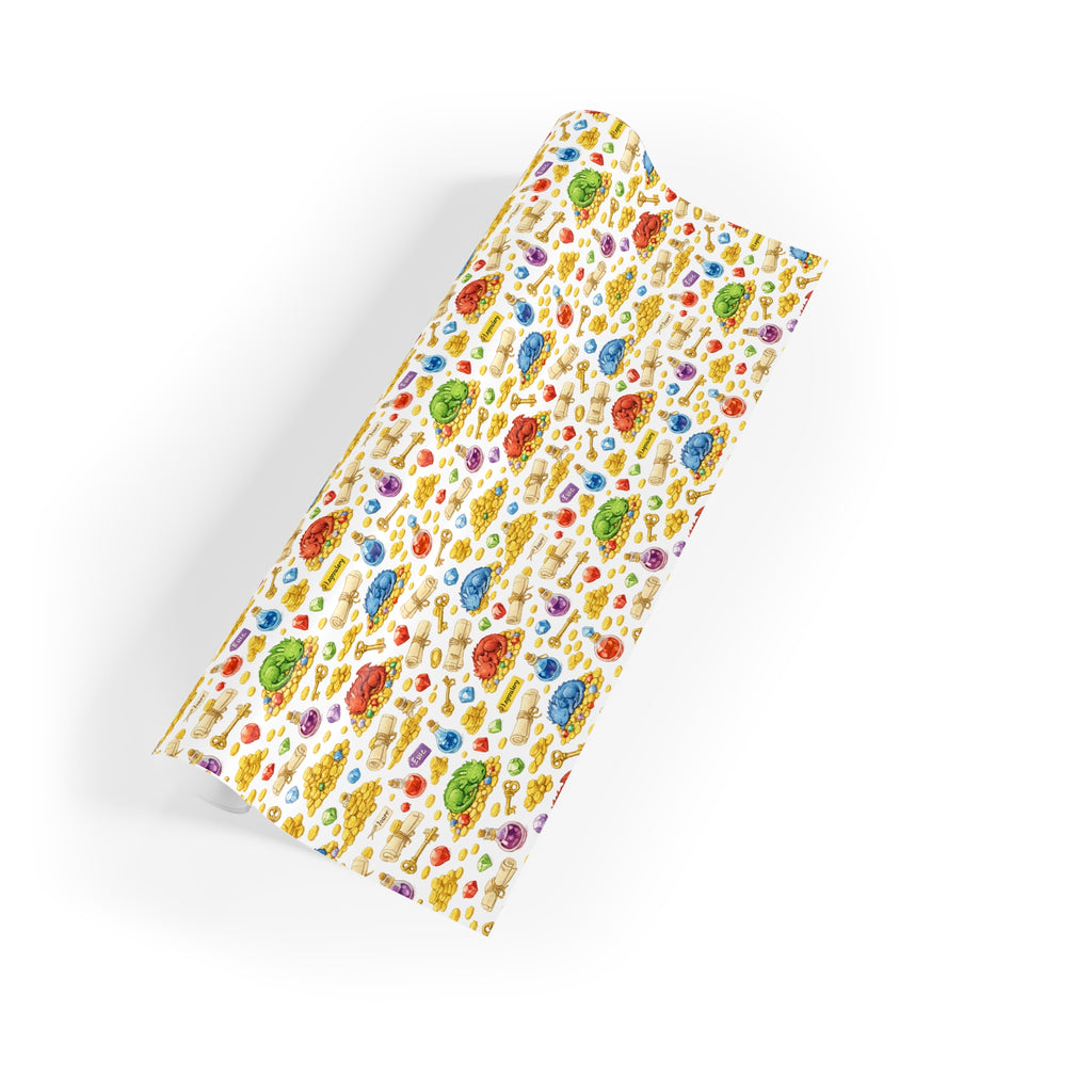 Colorful Cute Sleeping Dragons Gift Wrap Roll – Kids Birthday and Baby Shower Wrapping Paper