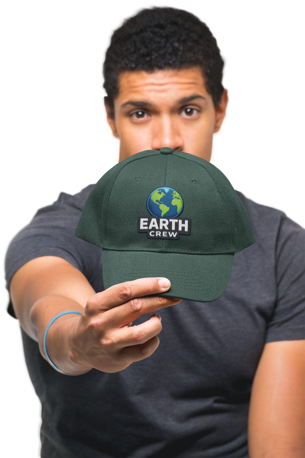 Earth Crew Dad Cap – Embroidered Globe Baseball Hat - Mutantur Labs LLC