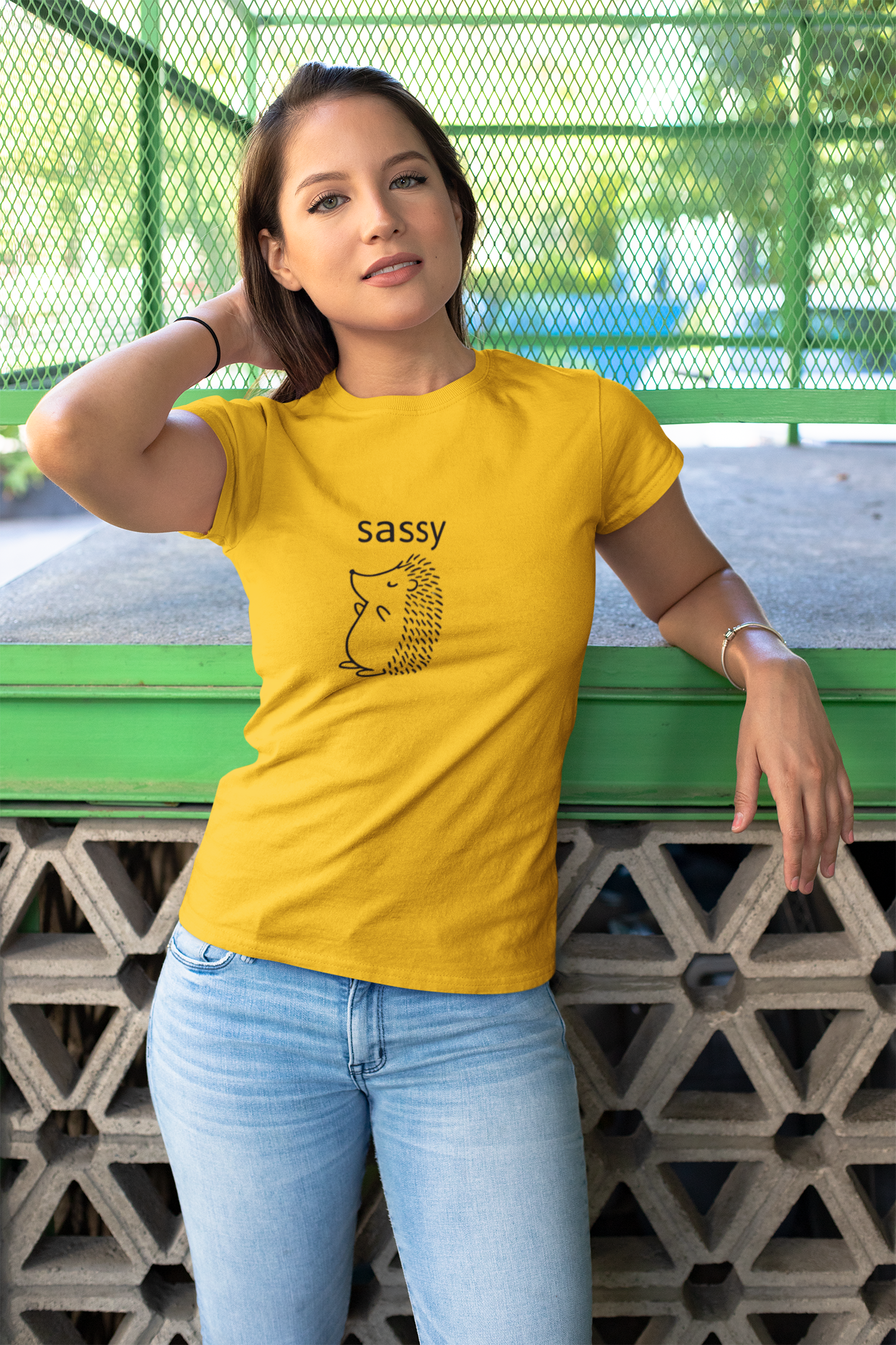 Sassy hedgehog Tee — Minimal Cute Graphic T-Shirt - Mutantur Labs LLC