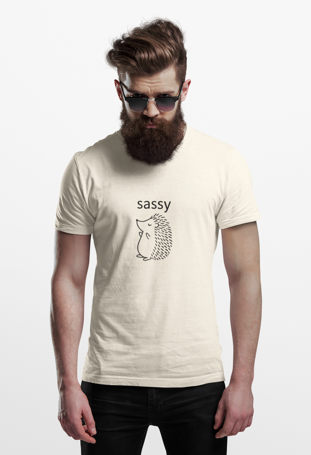 Sassy hedgehog Tee — Minimal Cute Graphic T-Shirt - Mutantur Labs LLC