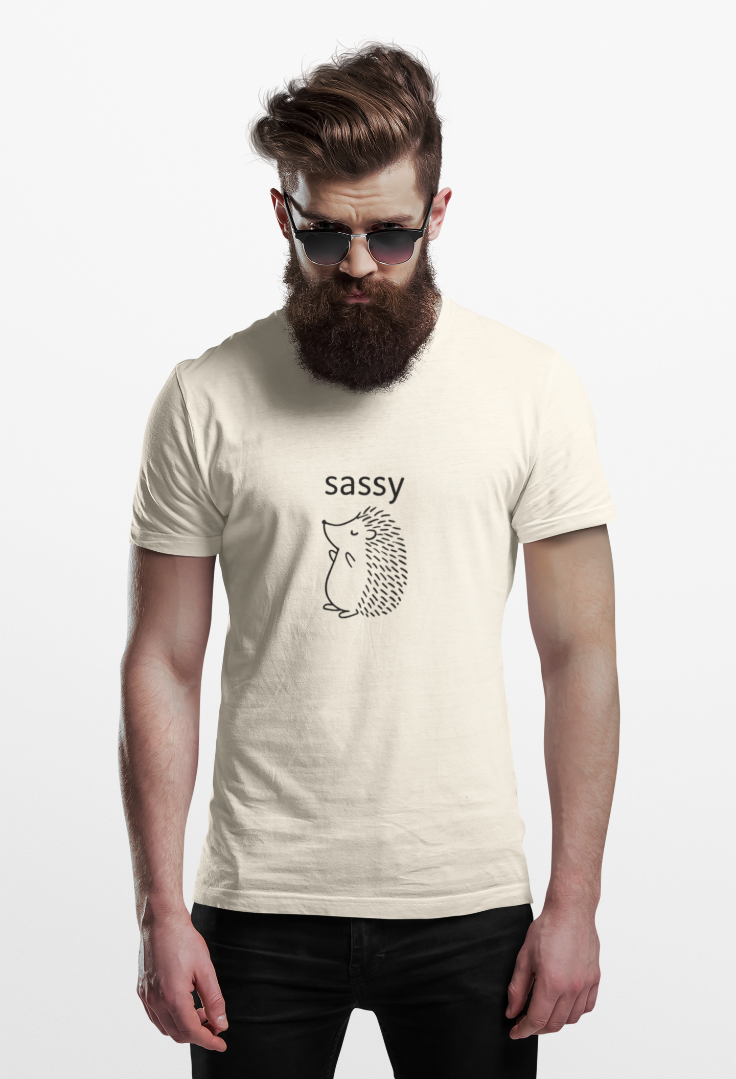 Sassy hedgehog Tee — Minimal Cute Graphic T-Shirt - Mutantur Labs LLC