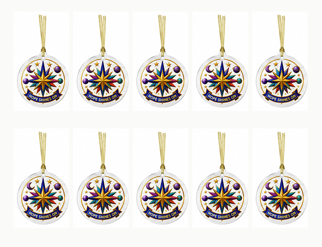 Hope Shines On Celestial Glass Ornament
