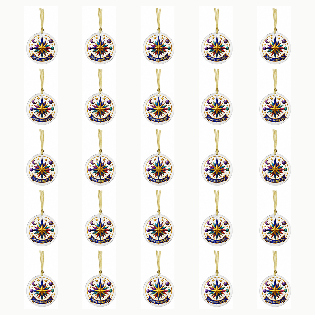 Hope Shines On Celestial Glass Ornament