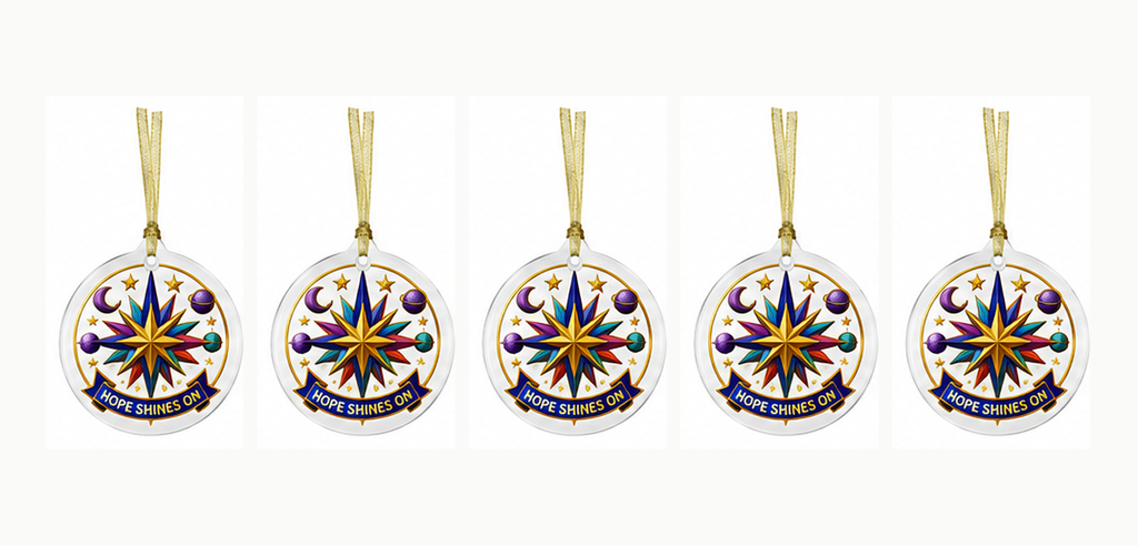 Hope Shines On Celestial Glass Ornament