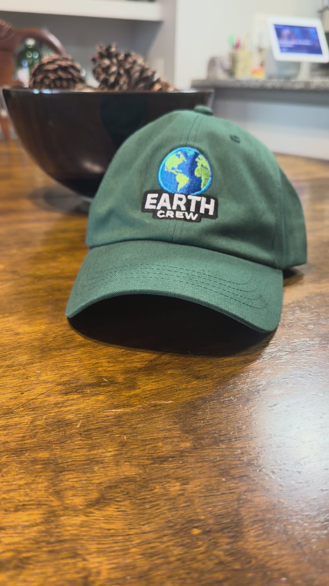 Earth Crew Dad Cap – Embroidered Globe Baseball Hat