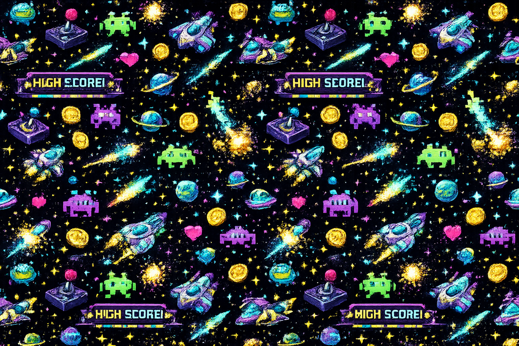 Retro Space Wrapping Paper Roll – Vintage Sci-Fi Galaxy Gift Wrap